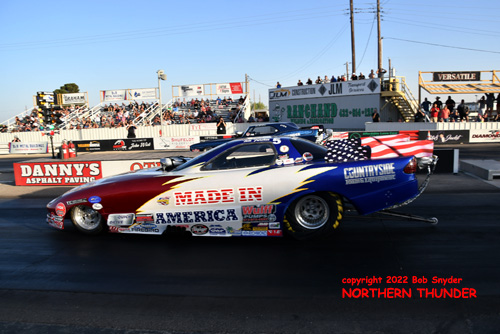 Tom Furches - 'Made in America' (near lane) 
vs Jordan Ballew - 'Ballew Thunder' (far lane)